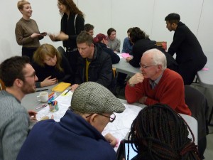local residents discussing neighbourhood planning